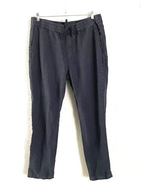 Joe's Jeans The Soder Slim Linen Pants Men's XL Navy Blue Drawstring Beach